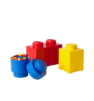 LEGO - 3PC MULTI-PACK STORAGE BRICK BRIGHT BL, R & Y (1) ML